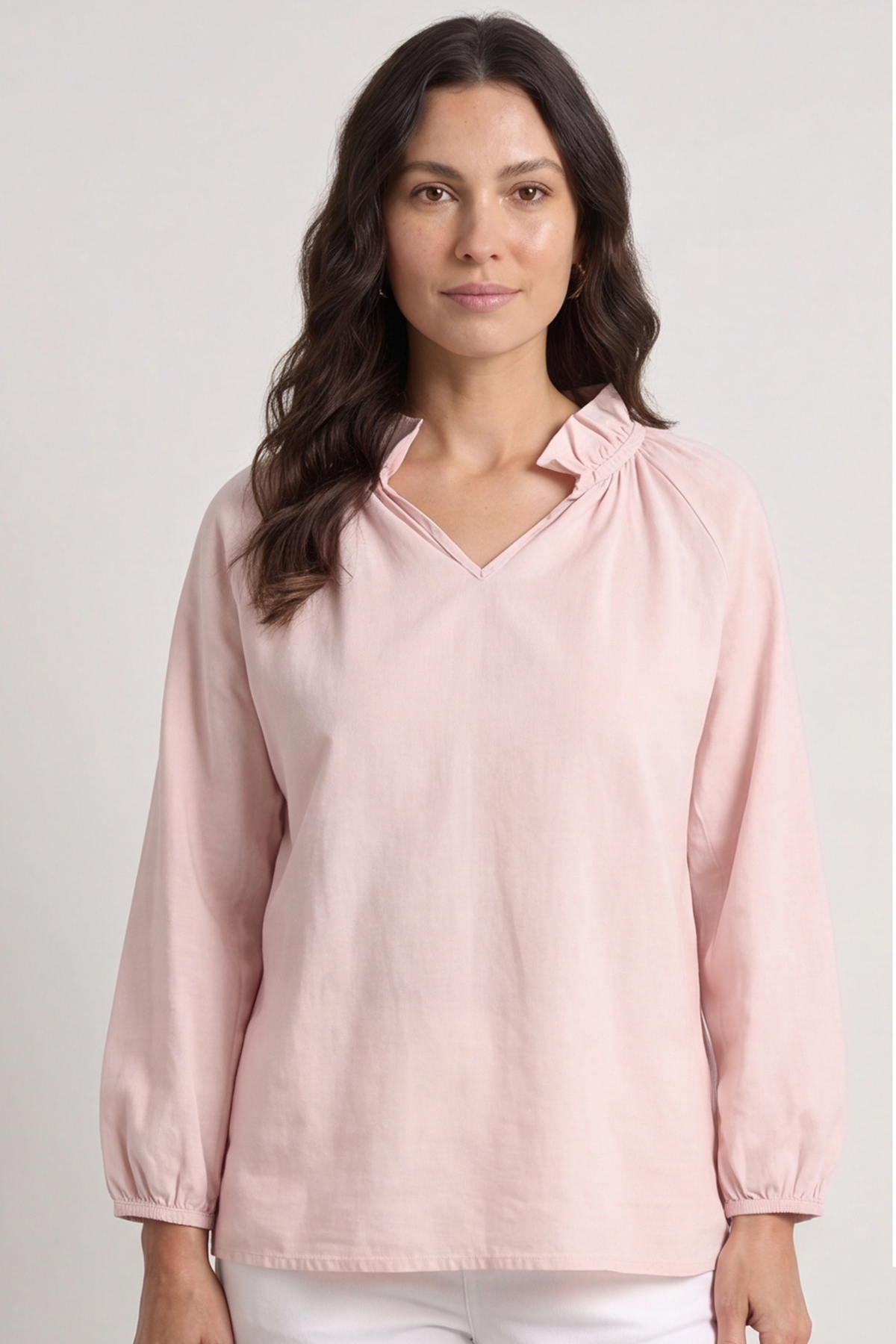 Charmaine Linen Top Pink