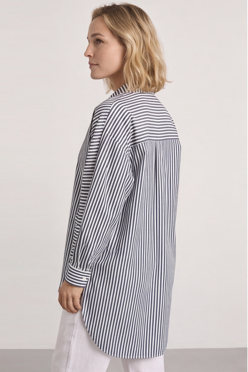Christina Stripe Shirt Black - Image 3