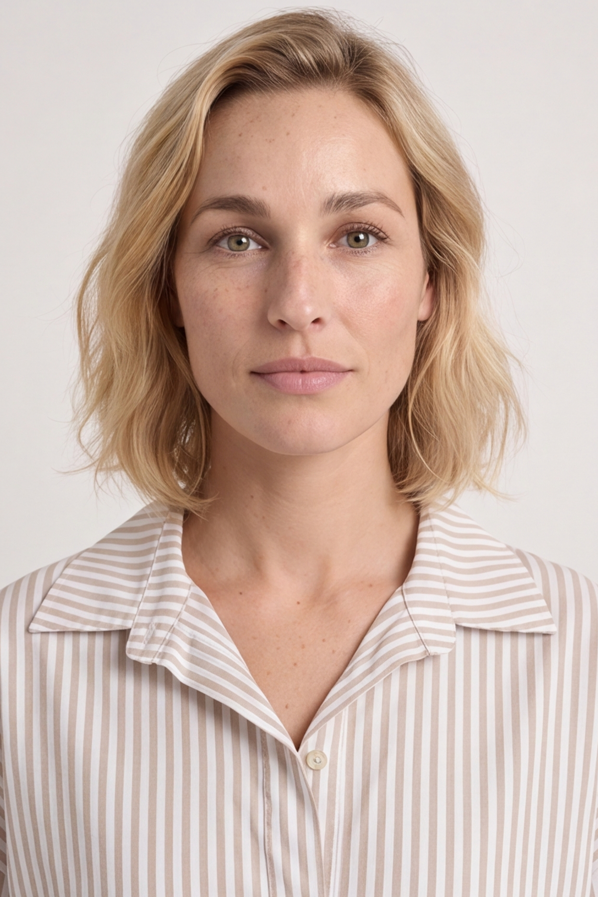 Christina Stripe Shirt Mocha