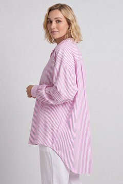 Christina Stripe Shirt Pink
