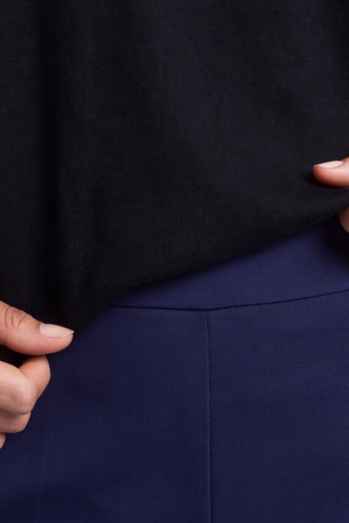 Colby Straight Leg Trousers Navy - Image 5
