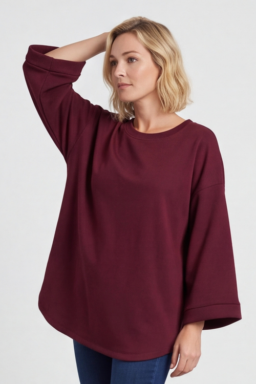 Corina Sweatshirt Wine - Image 2