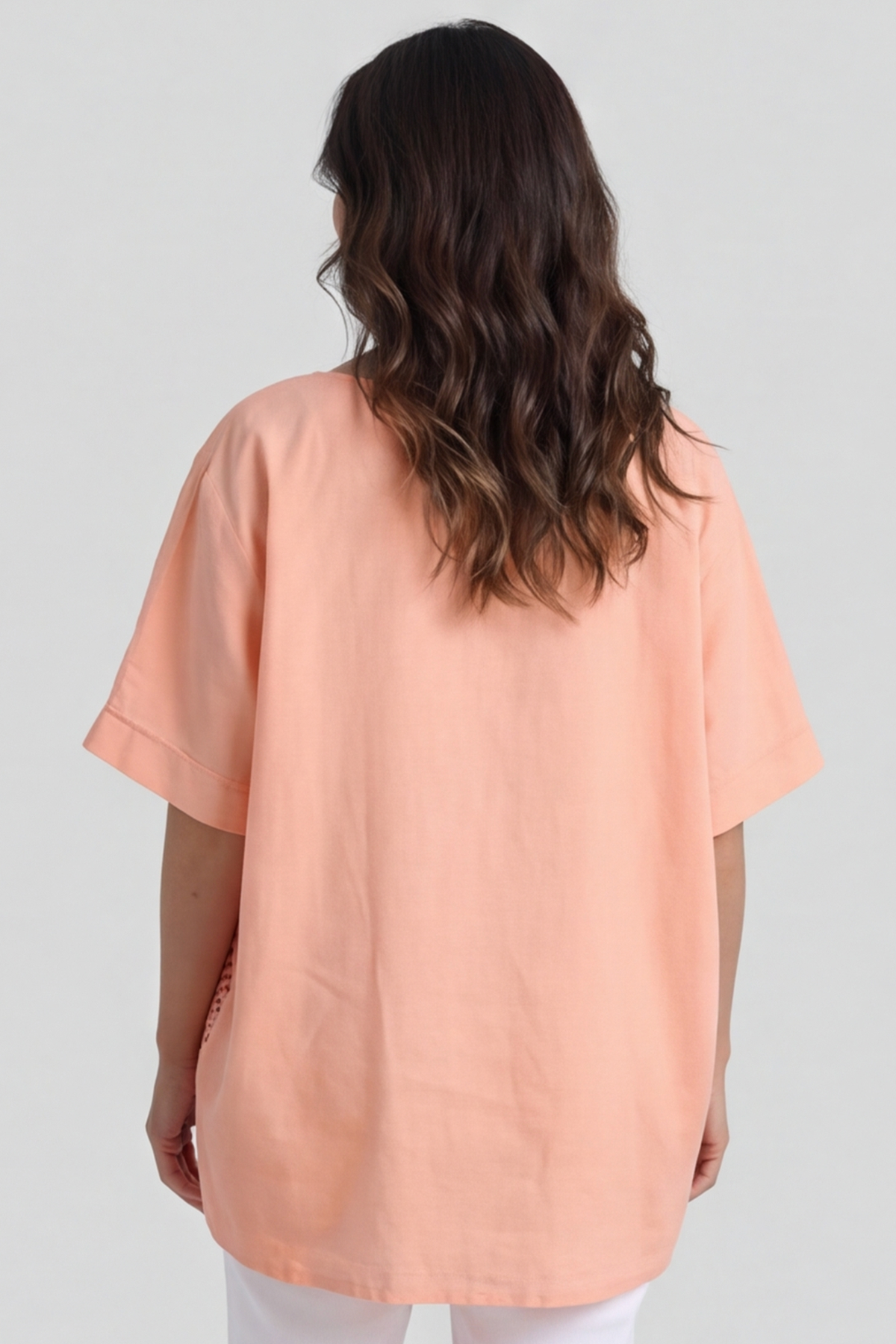 Cressida Crochet Detail Linen Top Orange