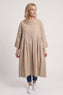 Cromer Button Detail Linen Dress Camel