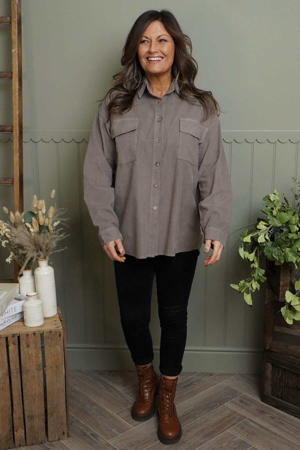 Tonya Needlecord Jacket Mocha