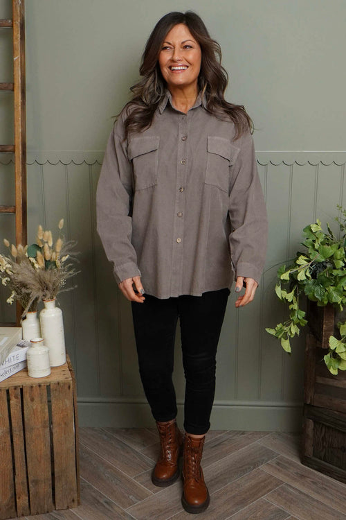 Tonya Needlecord Jacket Mocha - Image 1