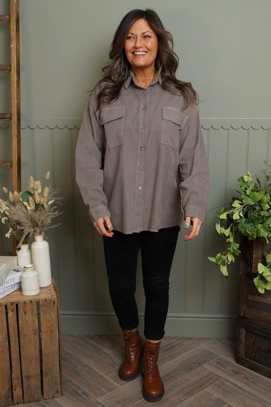 Tonya Needlecord Jacket Mocha