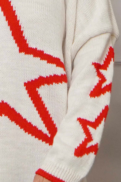 Kimbra Star Knitted Jumper Stone - Image 3