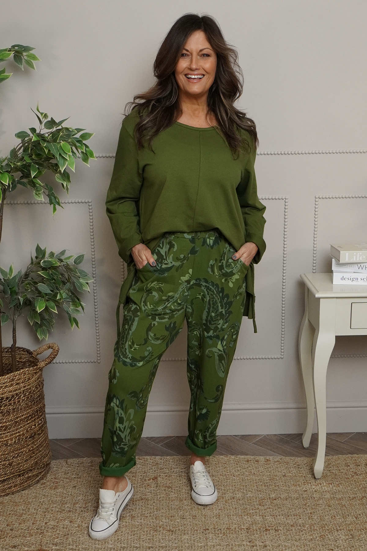 Garnette Cotton Top Olive
