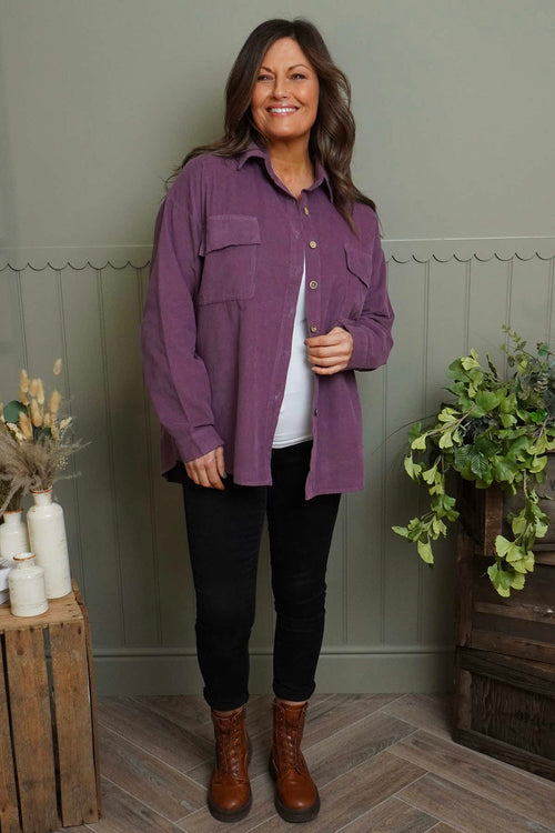 Tonya Needlecord Jacket Mauve - Image 4