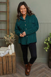 Tonya Needlecord Jacket Bottle Green