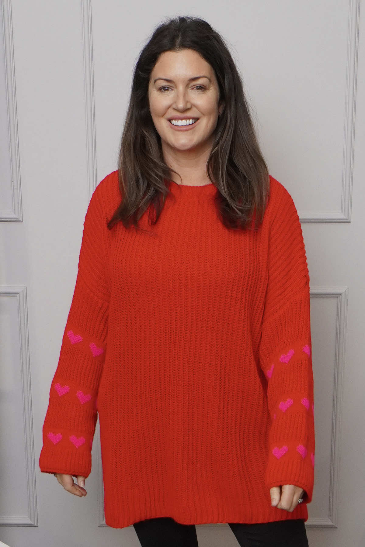 Irma Heart Sleeve Knitted Jumper
