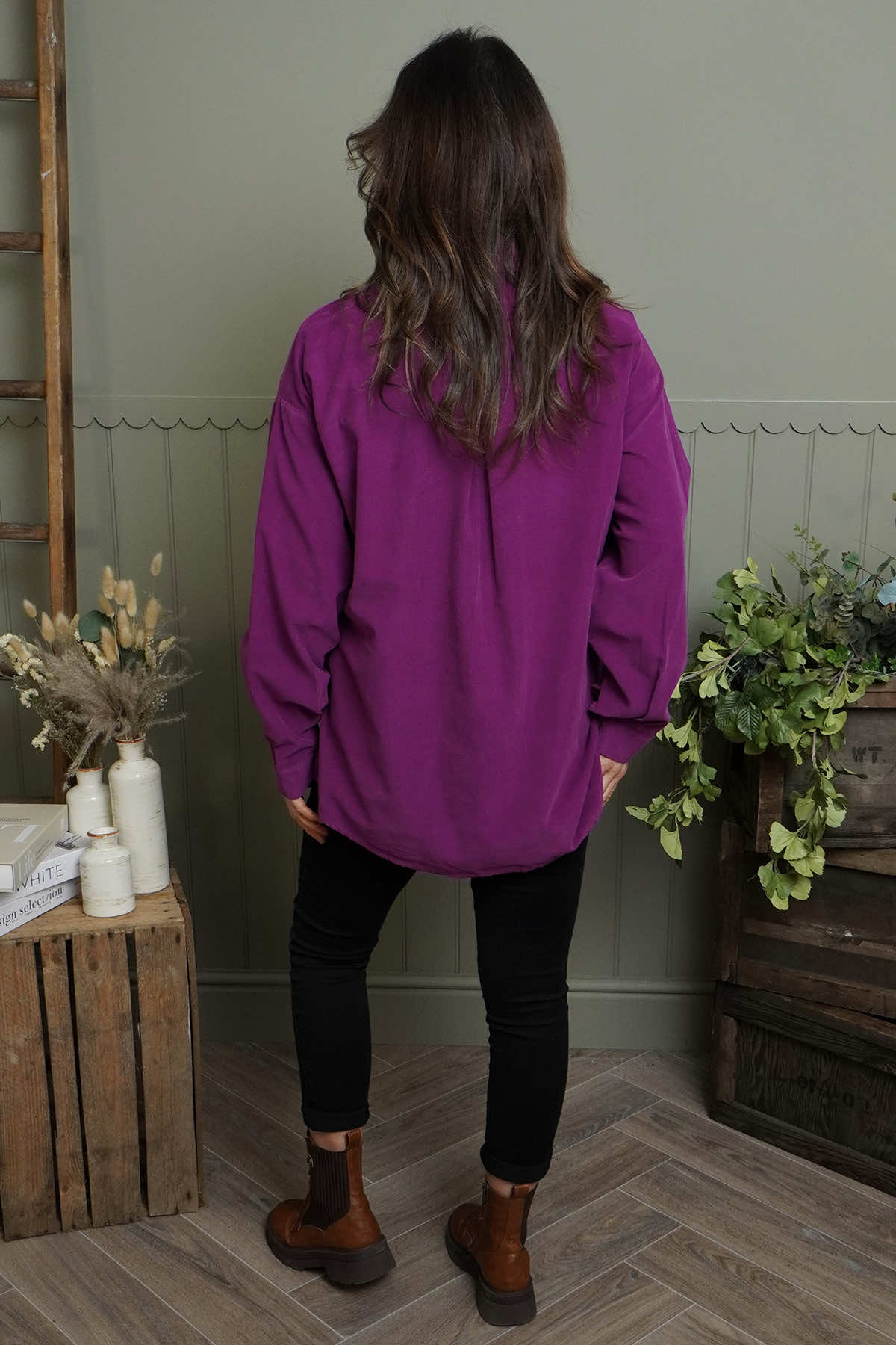 Tonya Needlecord Jacket Berry
