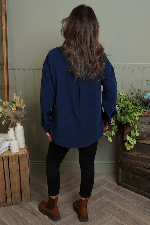 Tonya Needlecord Jacket Navy - Image 5