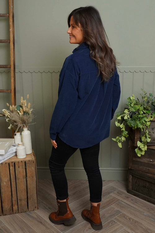 Tonya Needlecord Jacket Navy - Image 6