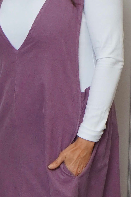 Cara Needlecord Dress Purple - Image 3