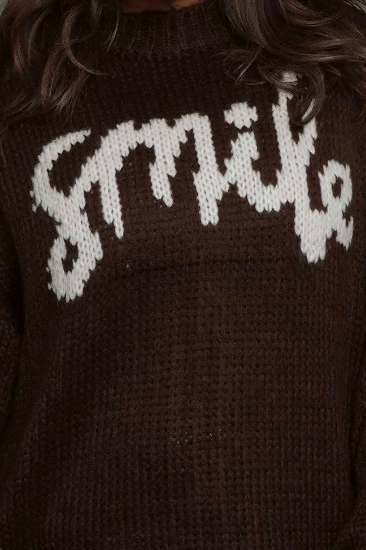 Smile Knitted Jumper Cocoa