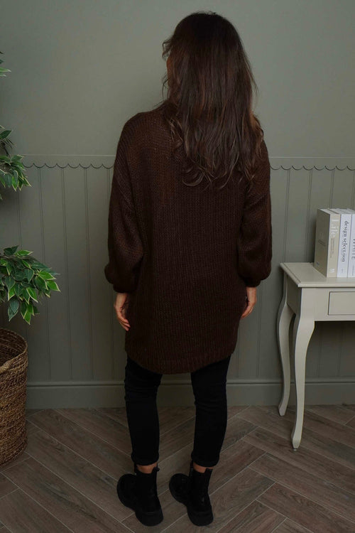 Smile Knitted Jumper Cocoa - Image 4