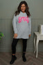 Smile Knitted Jumper Grey