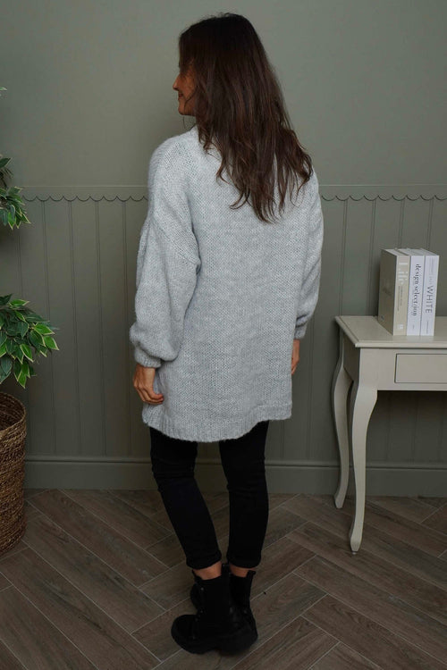 Smile Knitted Jumper Grey - Image 4