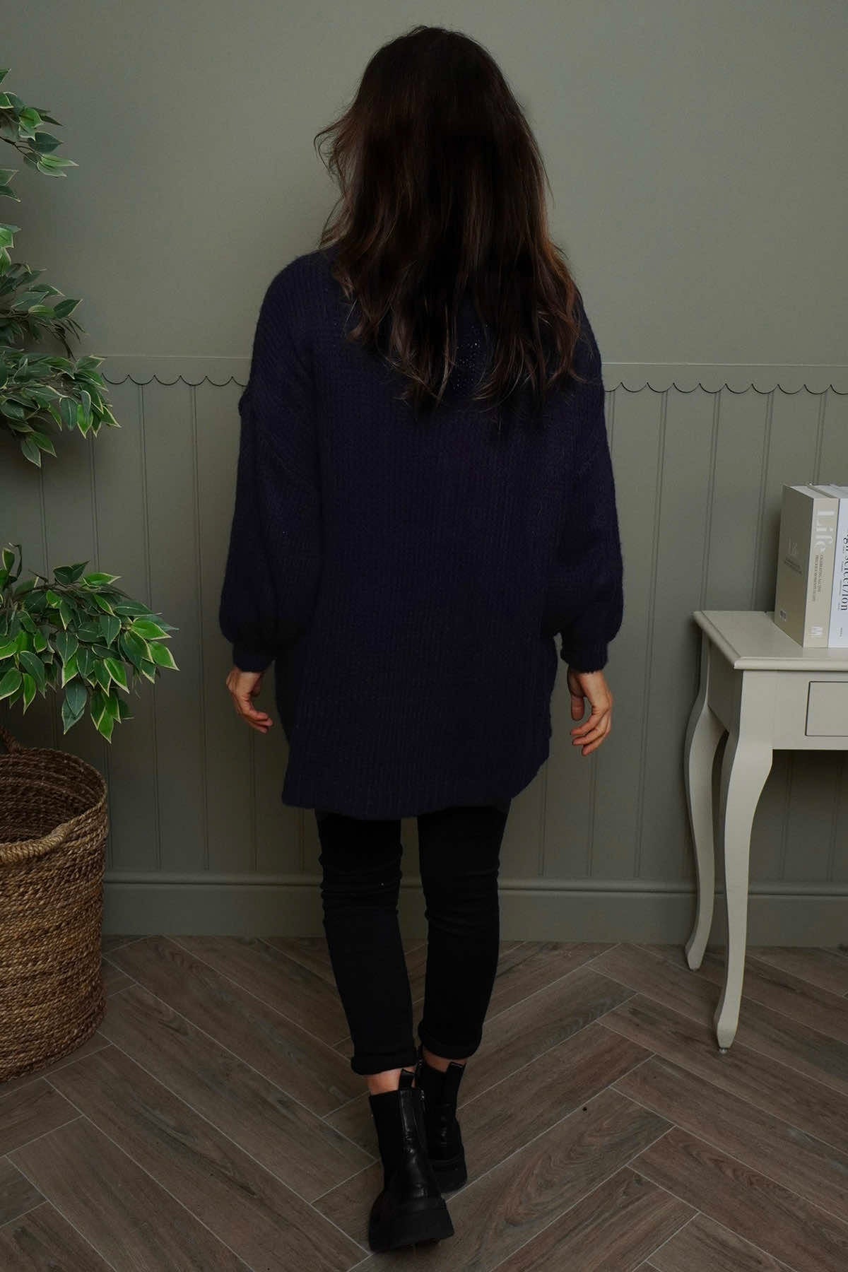 Smile Knitted Jumper Navy
