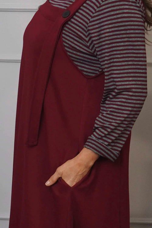 Monabella Cotton Pinafore Wine - Image 3