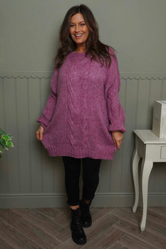 Layne Knitted Jumper Grape