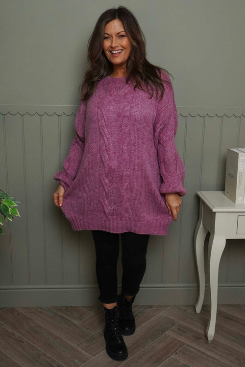Layne Knitted Jumper Grape - Image 1