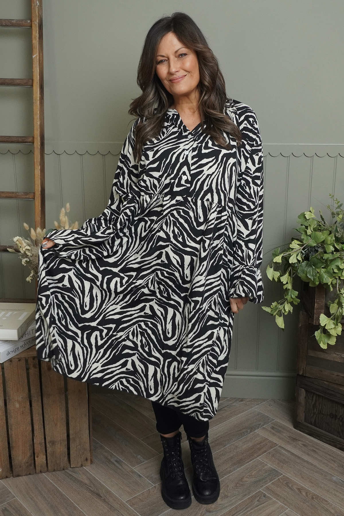 Jackie Zebra Print Dress | Made In Italy | Kit and Kaboodal