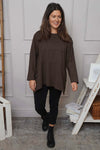 Angelina Pocket Cotton Top Cocoa