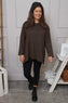 Angelina Pocket Cotton Top Cocoa