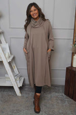 Maris Snood Cotton Dress Mocha Mocha - Maris Snood Cotton Dress Mocha