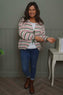 Merlyn Stripe Tie Knitted Cardigan Khaki