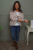 Merlyn Stripe Tie Knitted Cardigan Khaki