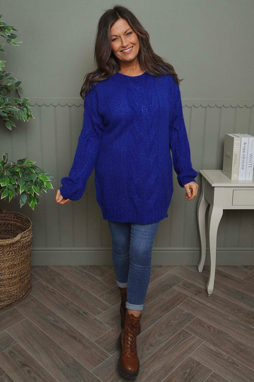 Layne Knitted Jumper Cobalt - Image 1