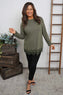 Chantelle Lace Detail Top Khaki