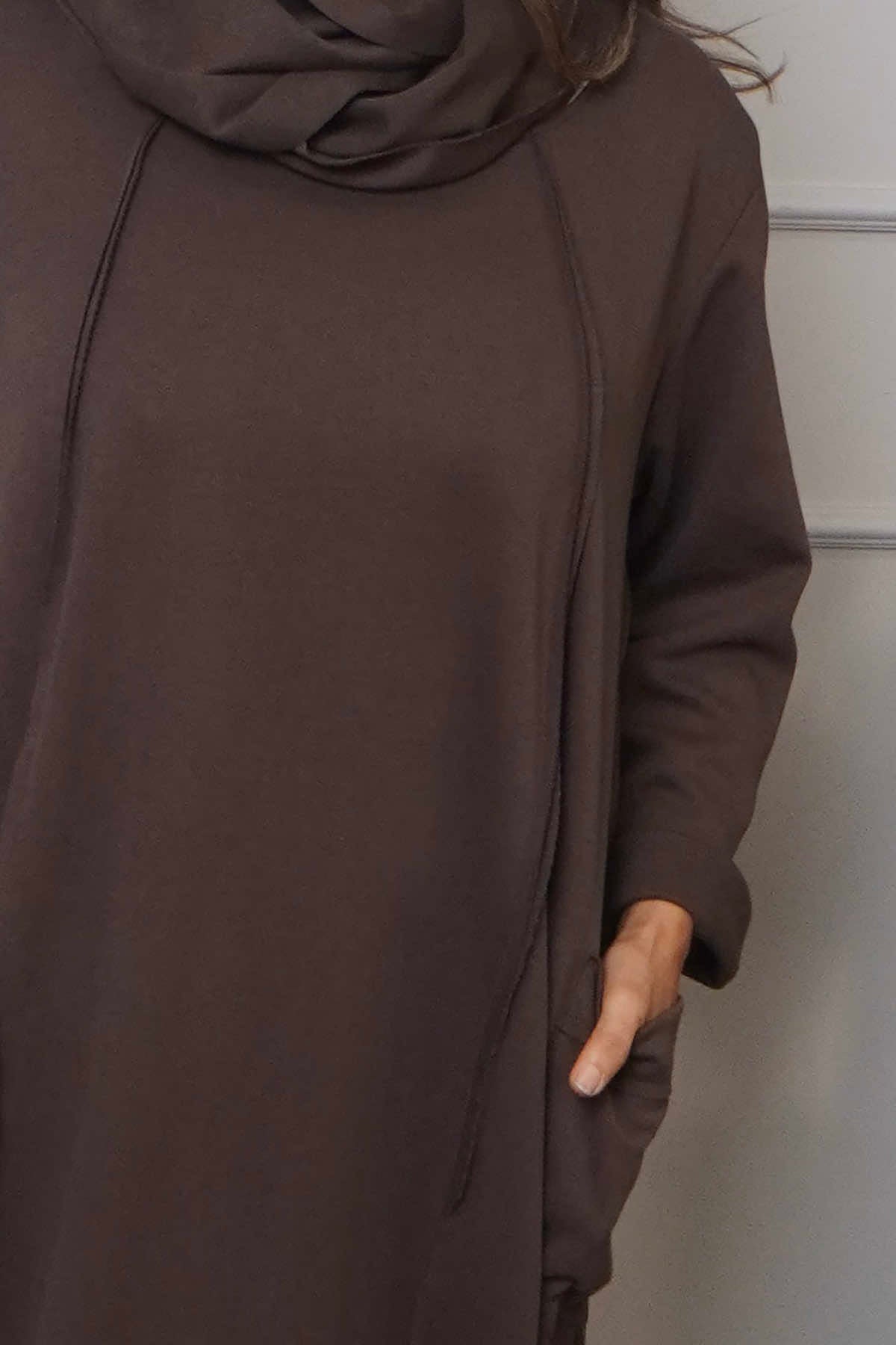 Maris Snood Cotton Dress Cocoa
