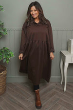 Saskia Hooded Dress Cocoa Cocoa - Saskia Hooded Dress Cocoa