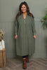 Terrie Needlecord Dress Khaki