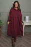 Saskia Hooded Dress Wine