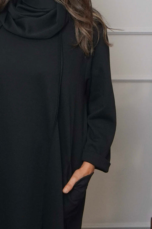 Maris Snood Cotton Dress Black - Image 3
