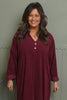 Terrie Needlecord Dress Wine
