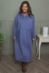 Saskia Hooded Dress Blue