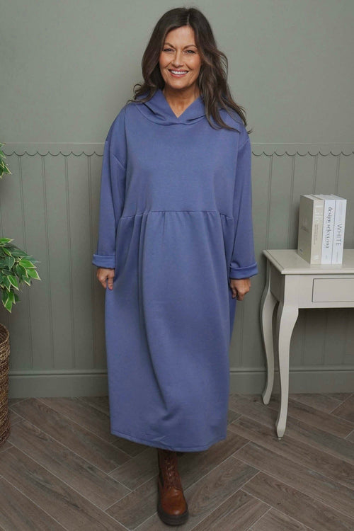 Saskia Hooded Dress Blue - Image 1