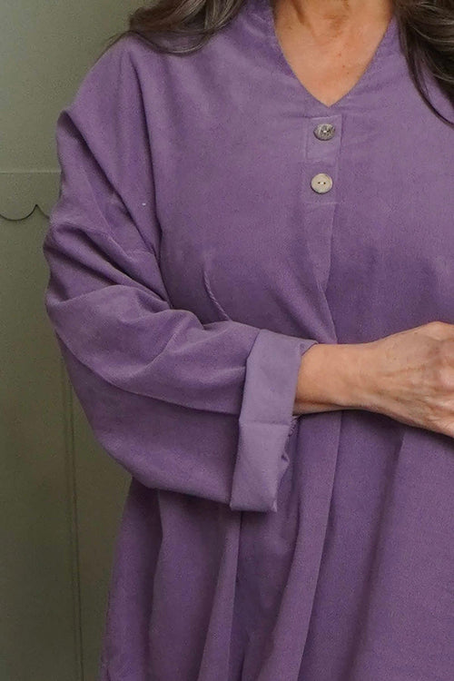 Terrie Needlecord Dress Purple - Image 3