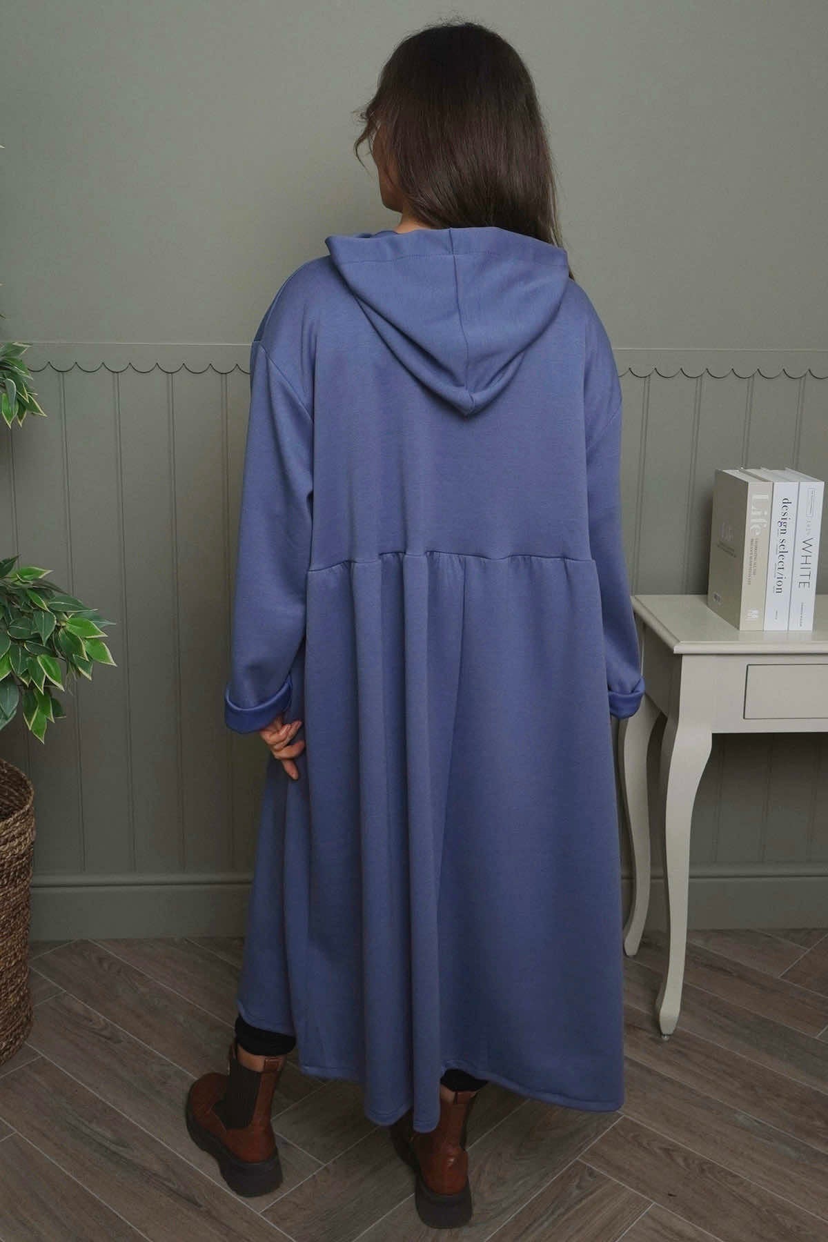 Saskia Hooded Dress Blue – Kit and Kaboodal