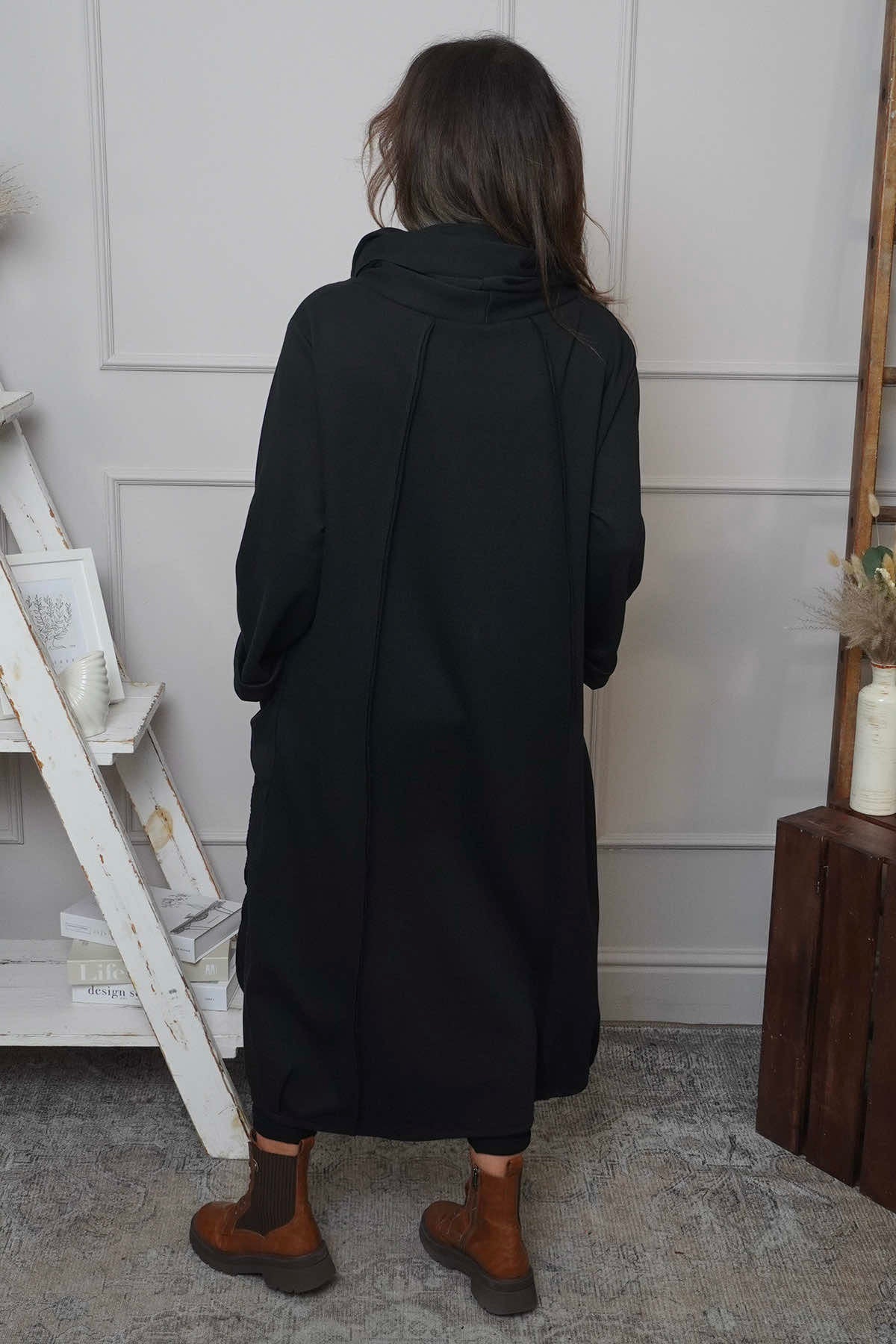 Maris Snood Cotton Dress Black