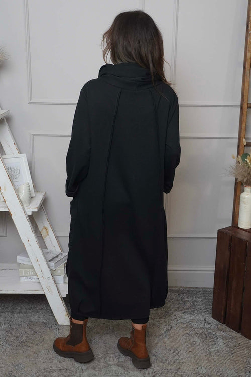 Maris Snood Cotton Dress Black - Image 4