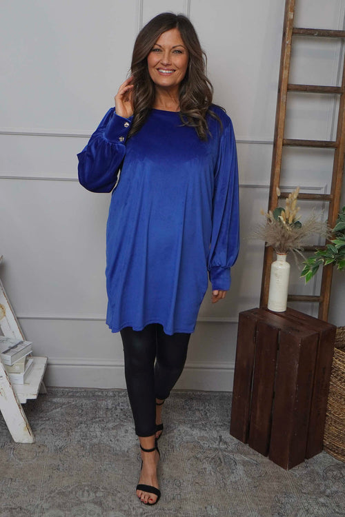 Zannah Button Back Tunic Cobalt - Image 1