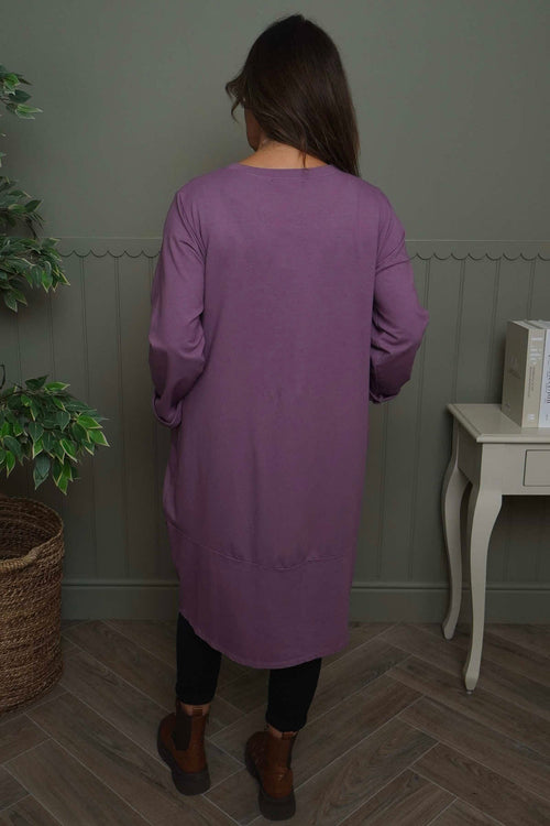 Simone Cotton Dress Light Purple - Image 4